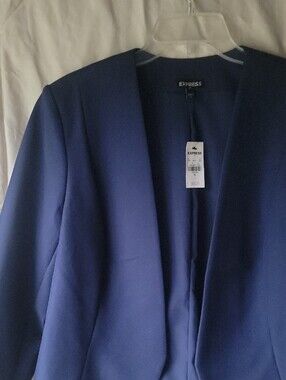 Express Navy Open-Front Blazer